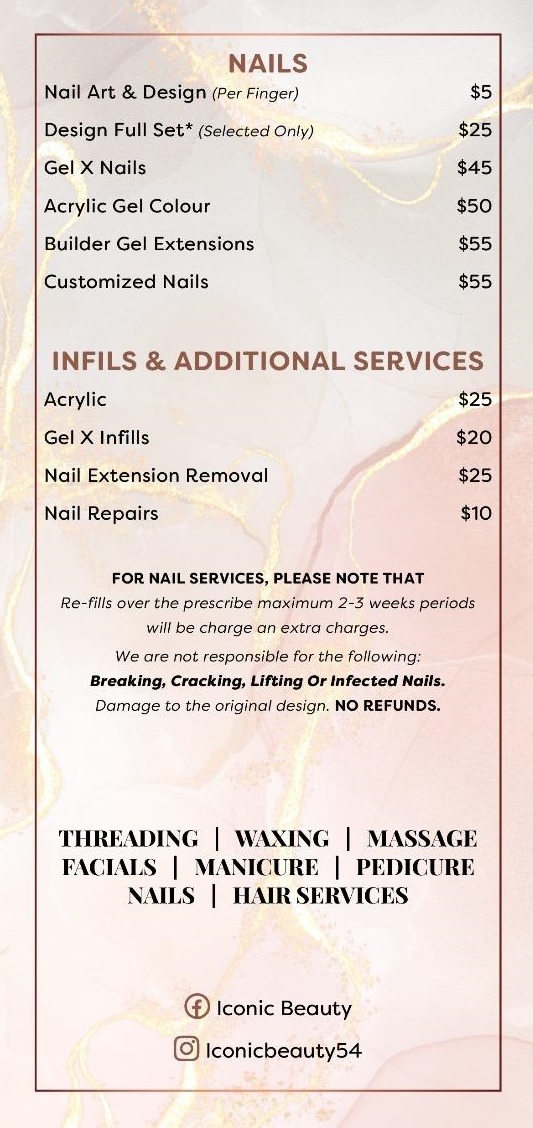 Nails and Infils Pricing